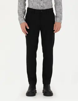 شلوار کتان و پارچه ای مردانه جذب سیاه پیرکاردین