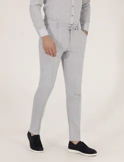 شلوار کتان و پارچه ای مردانه جذب آبی روشن پیرکاردین