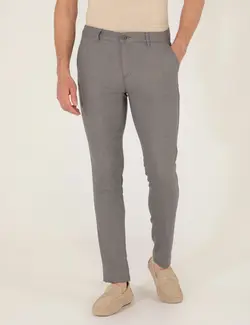 شلوار کتان و پارچه ای مردانه جذب خاکستری پیرکاردین