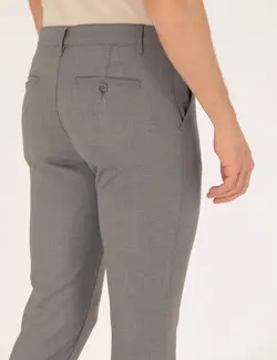 شلوار کتان و پارچه ای مردانه جذب خاکستری پیرکاردین