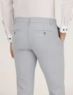 شلوار کتان و پارچه ای مردانه جذب آبی روشن پیرکاردین