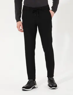 شلوار کتان و پارچه ای مردانه طرحدار جیبدار جذب سیاه پیرکاردین