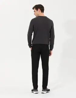 شلوار کتان و پارچه ای مردانه طرحدار جیبدار جذب سیاه پیرکاردین