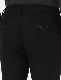 شلوار کتان و پارچه ای مردانه طرحدار جیبدار جذب سیاه پیرکاردین