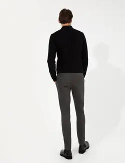 شلوار کتان و پارچه ای مردانه طرحدار جیبدار جذب خاکی پیرکاردین