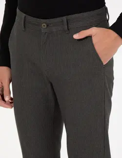 شلوار کتان و پارچه ای مردانه طرحدار جیبدار جذب خاکی پیرکاردین