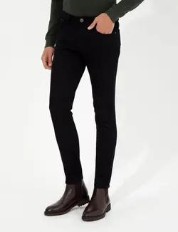 شلوار کتان و پارچه ای مردانه جیبدار جذب سیاه پیرکاردین