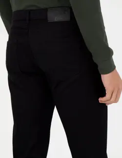 شلوار کتان و پارچه ای مردانه جیبدار جذب سیاه پیرکاردین