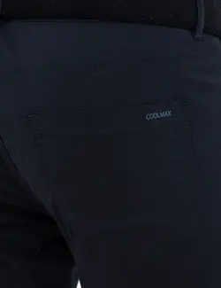 شلوار کتان و پارچه ای مردانه جیبدار ساده جذب سرمه ای پیرکاردین