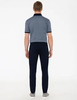 شلوار کتان و پارچه ای مردانه جیبدار ویسکوز جذب سرمه ای پیرکاردین