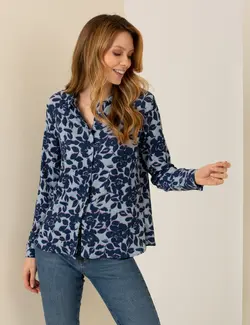 بلوز زنانه راحت نعنایی تیره پیرکاردین