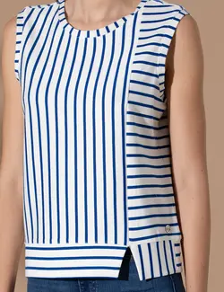 بلوز زنانه راحت آبی نیلی پیرکاردین