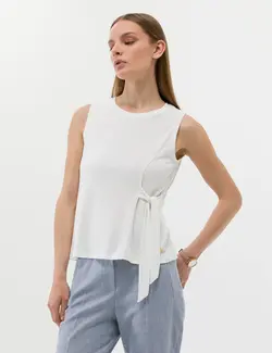 بلوز زنانه فرم A-Form بژ پیرکاردین