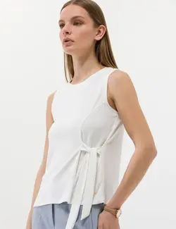 بلوز زنانه فرم A-Form بژ پیرکاردین