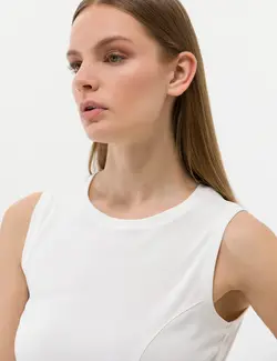 بلوز زنانه فرم A-Form بژ پیرکاردین