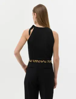 بلوز زنانه فرم A-Form سیاه پیرکاردین