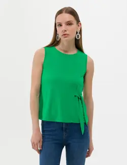 بلوز زنانه فرم A-Form زمردی پیرکاردین