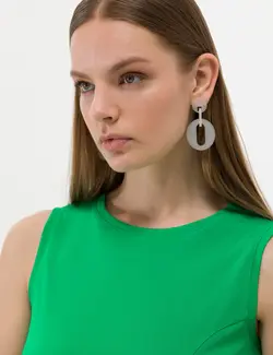 بلوز زنانه فرم A-Form زمردی پیرکاردین