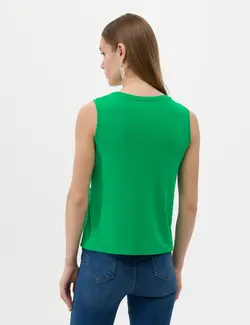 بلوز زنانه فرم A-Form زمردی پیرکاردین