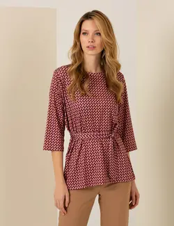 بلوز زنانه راحت صورتی پیرکاردین