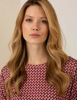 بلوز زنانه راحت صورتی پیرکاردین