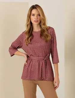 بلوز زنانه راحت صورتی پیرکاردین