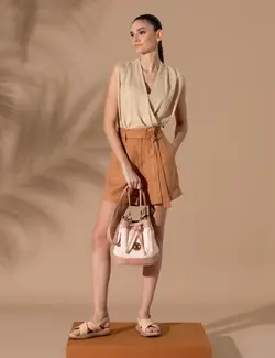 بلوز زنانه معمولی بژ پیرکاردین