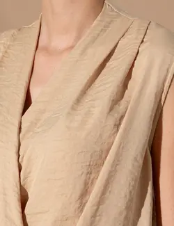 بلوز زنانه معمولی بژ پیرکاردین