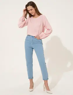 بلوز زنانه معمولی صورتی پیرکاردین