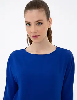 بلوز زنانه معمولی آبی تیره پیرکاردین