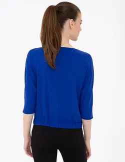 بلوز زنانه معمولی آبی تیره پیرکاردین