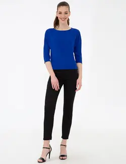 بلوز زنانه معمولی آبی تیره پیرکاردین