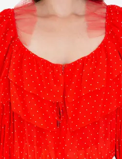 بلوز زنانه معمولی گل اناری پیرکاردین