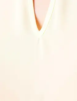 بلوز زنانه بدون آستین ساده زرد روشن پیرکاردین