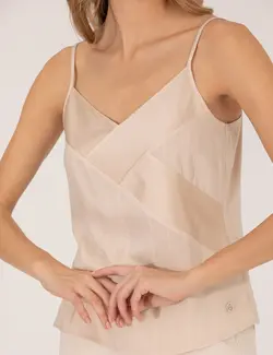 بلوز زنانه معمولی بژ پیرکاردین