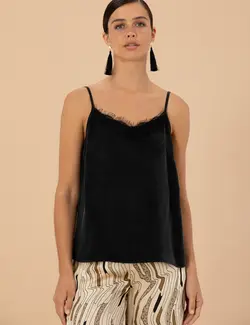 بلوز زنانه معمولی سیاه پیرکاردین