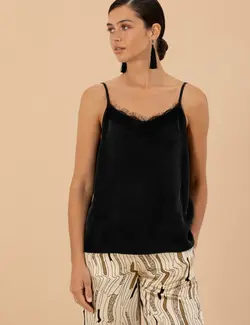 بلوز زنانه معمولی سیاه پیرکاردین