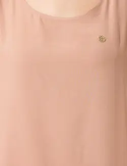 بلوز زنانه معمولی صورتی پودری پیرکاردین