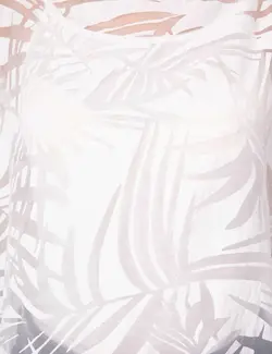 بلوز زنانه آستین کوتاه یقه گرد ویسکوز بژ پیرکاردین