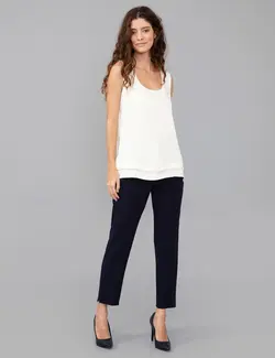 بلوز زنانه راحت بژ پیرکاردین