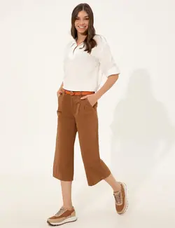 بلوز زنانه راحت بژ پیرکاردین