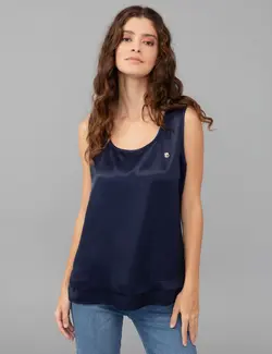 بلوز زنانه راحت سرمه ای پیرکاردین