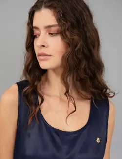 بلوز زنانه راحت سرمه ای پیرکاردین