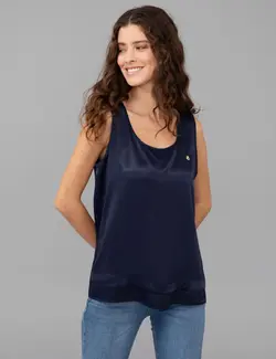 بلوز زنانه راحت سرمه ای پیرکاردین