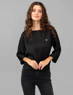 بلوز زنانه راحت سیاه پیرکاردین