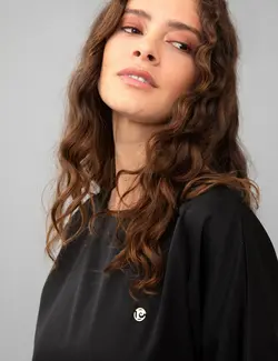 بلوز زنانه راحت سیاه پیرکاردین