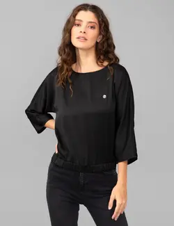 بلوز زنانه راحت سیاه پیرکاردین