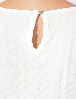 بلوز زنانه کراپ سفید پیرکاردین