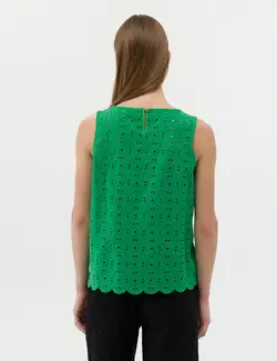 بلوز زنانه کراپ زمردی پیرکاردین