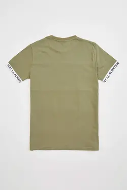 تی شرت آستین بلند پسرانه خاکی دفاکتو